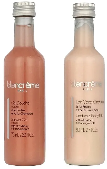 Blancreme Strawberry &amp; Pomegranate Set (sh/gel/75ml + b/milk/80ml) Set Jagoda i Nar