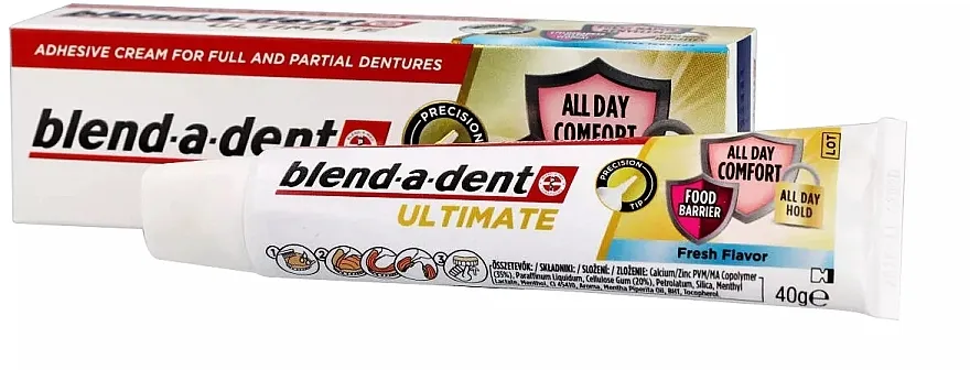 Blend-A-Dent Ultimate Fresh Flavor Adhesive Cream For Full And Partial Dentures Krema za pričvršćivanje zubnih proteza