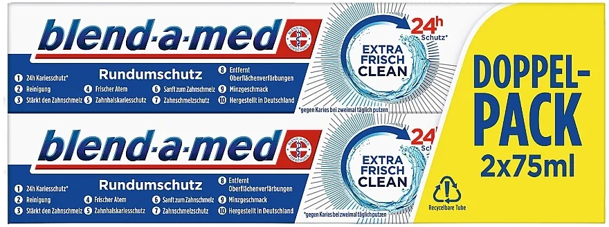 Blend-a-med Extra Frisch Clean (toothpaste/2x75ml) Set paste za zube "Ekstra svežina"