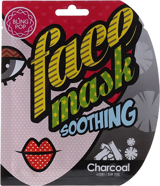 Bling Pop Charcoal Soothing Face Mask Umirujuća maska za lice od crnog bambusovog ugljena