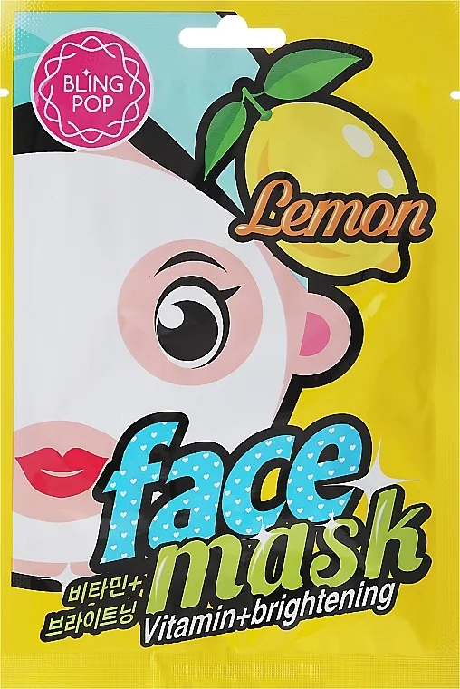 Bling Pop Lemon Vitamin &amp; Brightening Face Mask Maska za lice s ekstraktom limuna