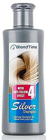 Blond Time Silver Coloring Shampoo Šampon za toniranje za osvetljenu i sedu kosu sa efektom protiv žutila br. 4