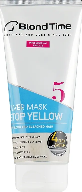 Blond Time Stop Yellow Silver Mask Colortastic Silver Maska za kosu "Stop žutosti"