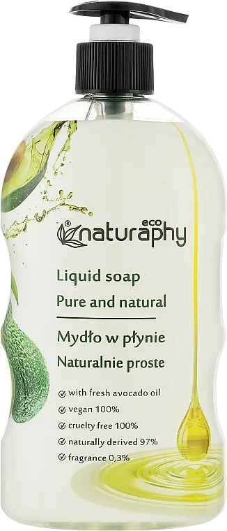 Bluxcosmetics Natural Eco Liquid Soap With Avocado Oil Tekući sapun za ruke s uljem avokada