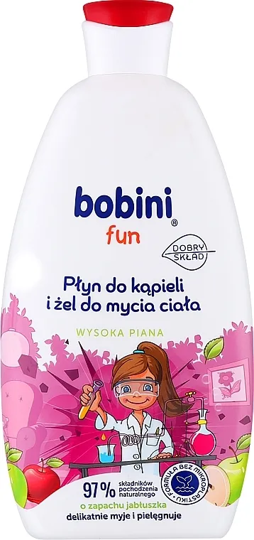 Bobini Fun Bubble Bath &amp; Body High Foam Apple Gel-pena za kupanje sa aromom jabuke