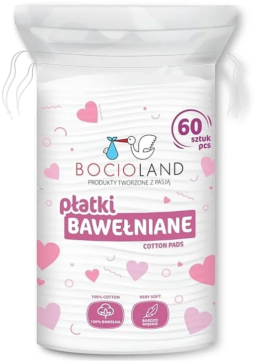 Bocioland Pravougaoni pamučni jastučići, 60 kom.