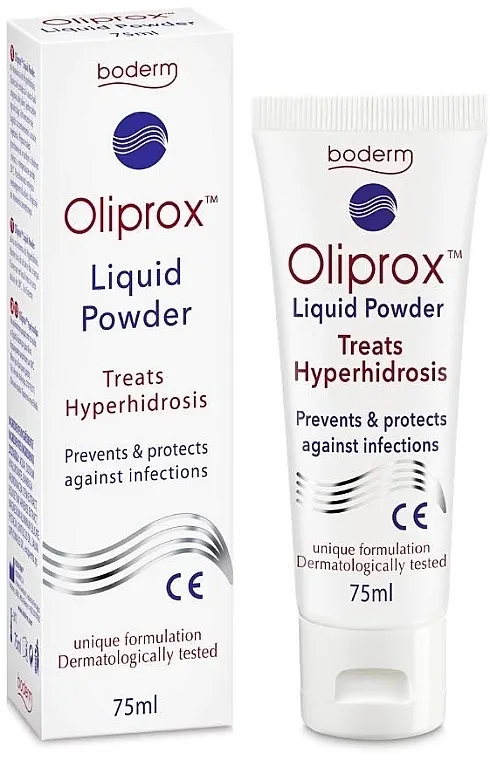 Boderm Oliprox Liquid Powder Emulzija koja sprečava prekomerno znojenje