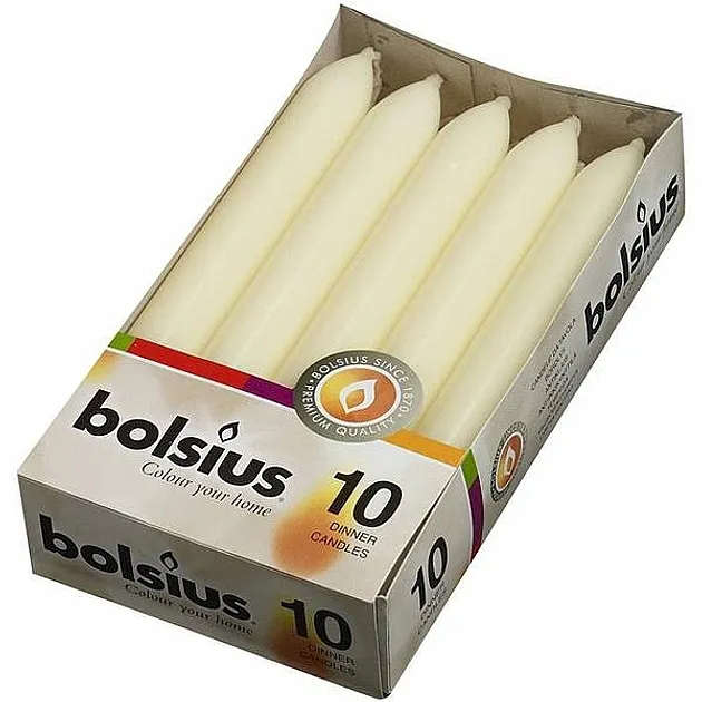 Bolsius (candle/10szt) Set konusnih sveća, krem