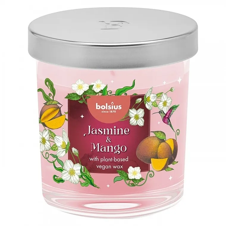 Bolsius Jasmine &amp; Mango Candle Mirišljava sveća u staklu, 80/72 mm