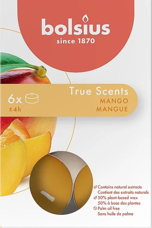 Bolsius Mango Candle Set tealight sveća Mango, 4H