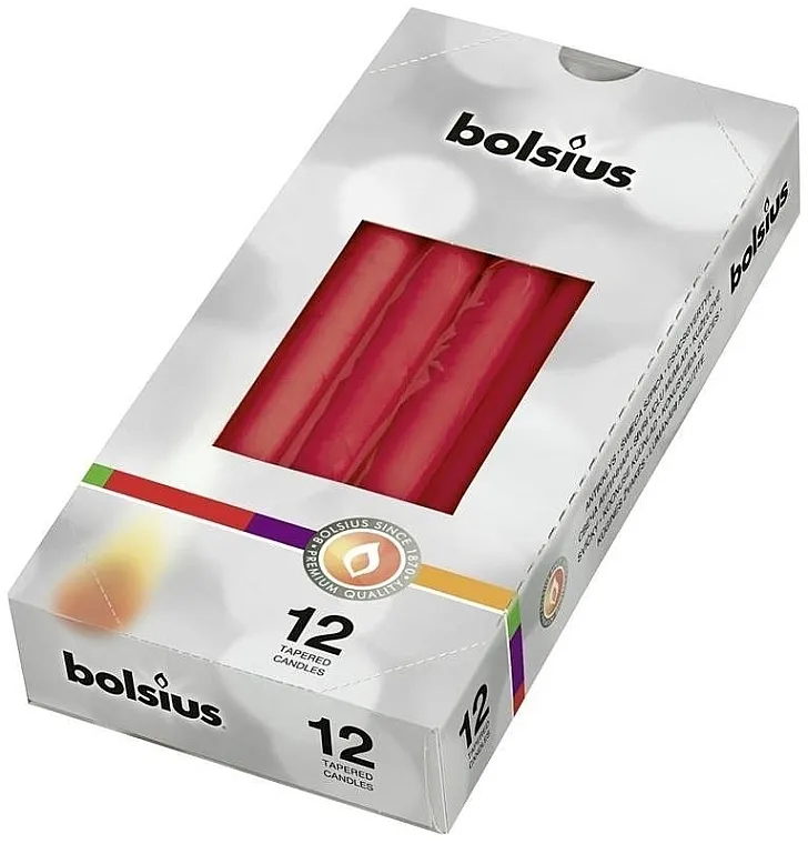 Bolsius Red Candle Sveća za sto, 245/24 mm, crvena