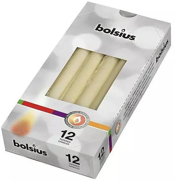 Bolsius Sveća za sto, 245/24 mm, bež