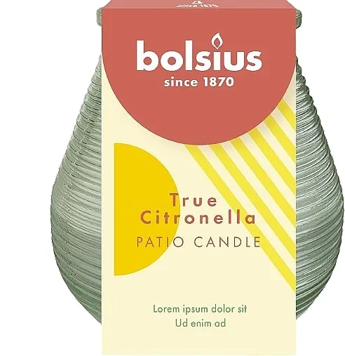 Bolsius True Citronella Baštenska sveća, 40H, zelena