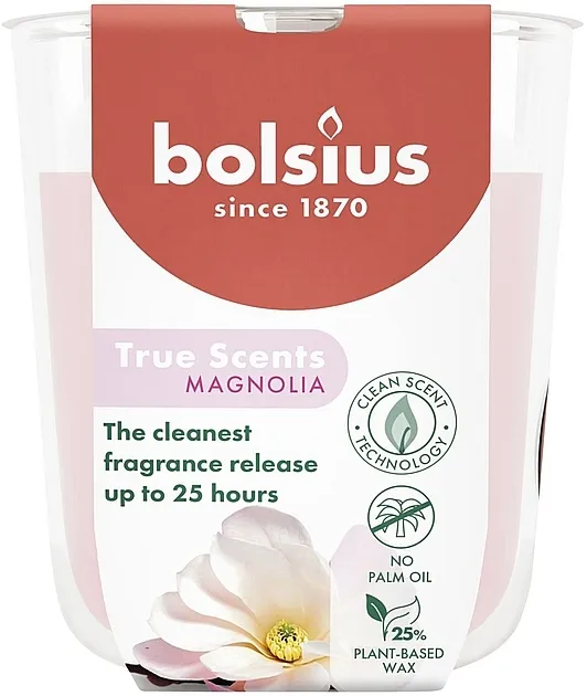 Bolsius True Scents Magnolia Candle Mirisna sveća, 80/73 mm