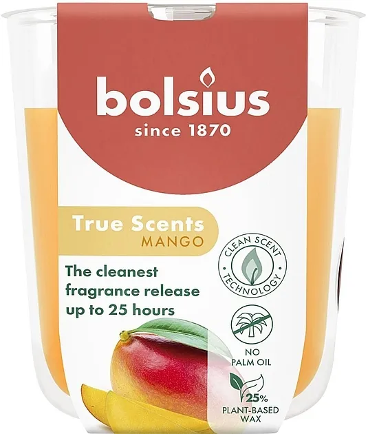 Bolsius True Scents Mango Candle Mirisna sveća, 80/73 mm