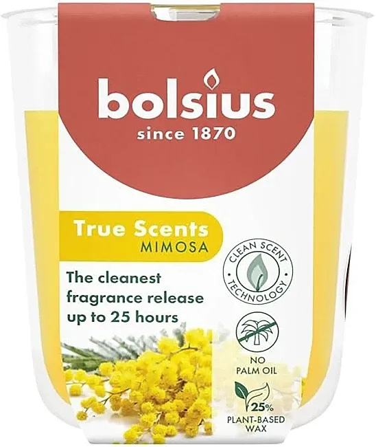 Bolsius True Scents Mimosa Candle Mirisna sveća, 80/73 mm