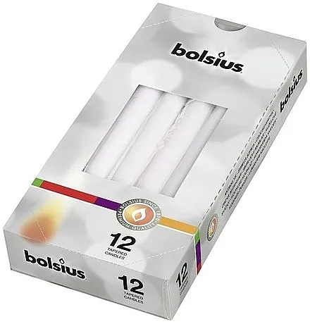 Bolsius White Candle Stona sveća, 245/24 mm, bela