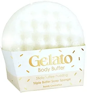 Bomb Cosmetics Body Buffer Sponge Sundjer za pranje tela Sticky Toffee Pudding