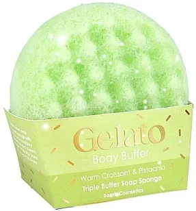 Bomb Cosmetics Body Buffer Sponge Sunđer za tuširanje Kroasan i pistaći