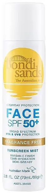 Bondi Sands Fragrance Free SPF50+ Face Mist Set