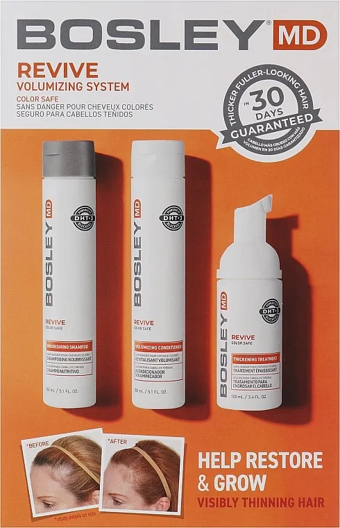 Bosley Bos Revive Kit (shm/150ml + cond/150 + treatm/100ml) Set za obnovu istanjene farbane kose