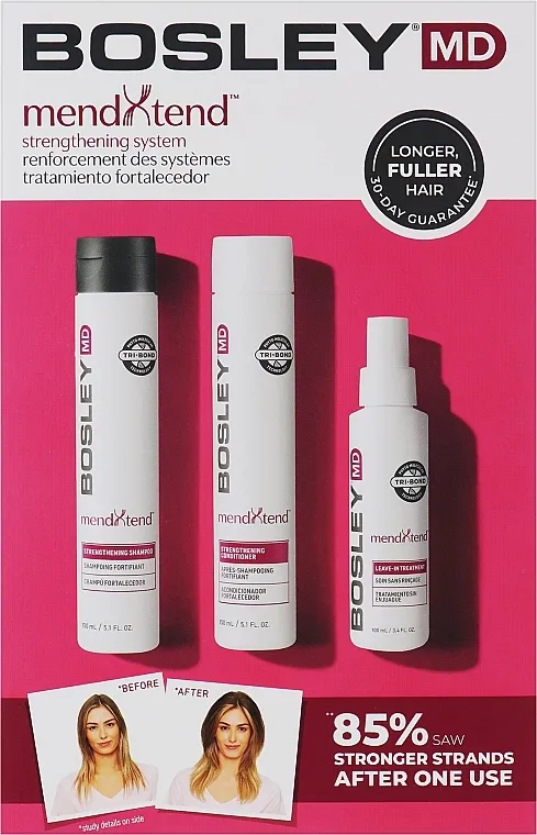 Bosley MendXtend (shm/150ml + cond/150 + treatm/100ml) Set za učvršćivanje i hranjenje kose