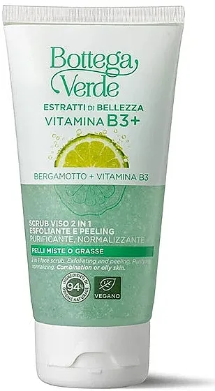 Bottega Verde Beauty Extracts Bergamot Vitamin B3+ Face Scrub Piling za lice