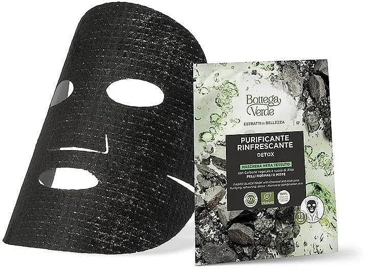 Bottega Verde Beauty Extracts Black Fabric Mask Maska za lice