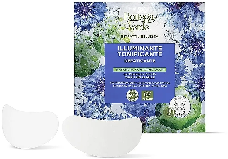 Bottega Verde Beauty Extracts Cornflower &amp; Centella Eye Contour Mask Konturna maska za oči Plavooki i azijska gotu kola