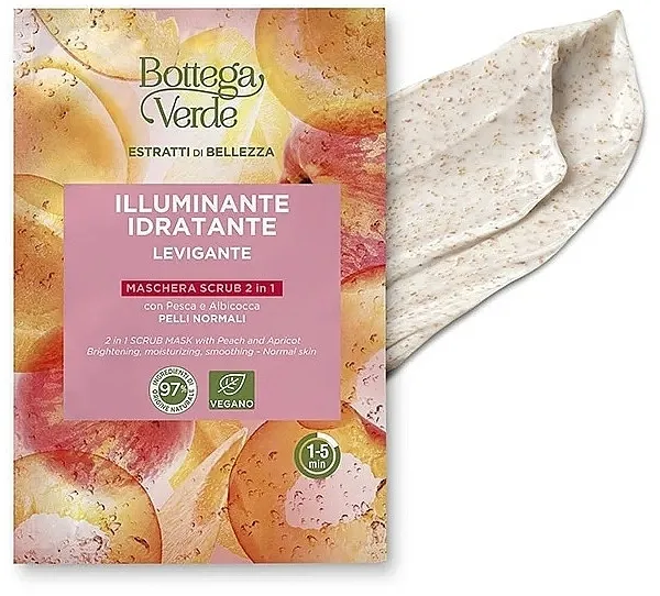 Bottega Verde Beauty Extracts Peach &amp; Apricot Scrub Mask Piling maska sa breskvom i kajsijom