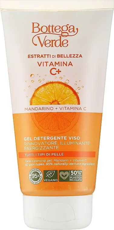 Bottega Verde Beauty Extracts Vitamina C+ Face Cleansing Gel Gel za umivanje sa mandarinom i vitaminom C