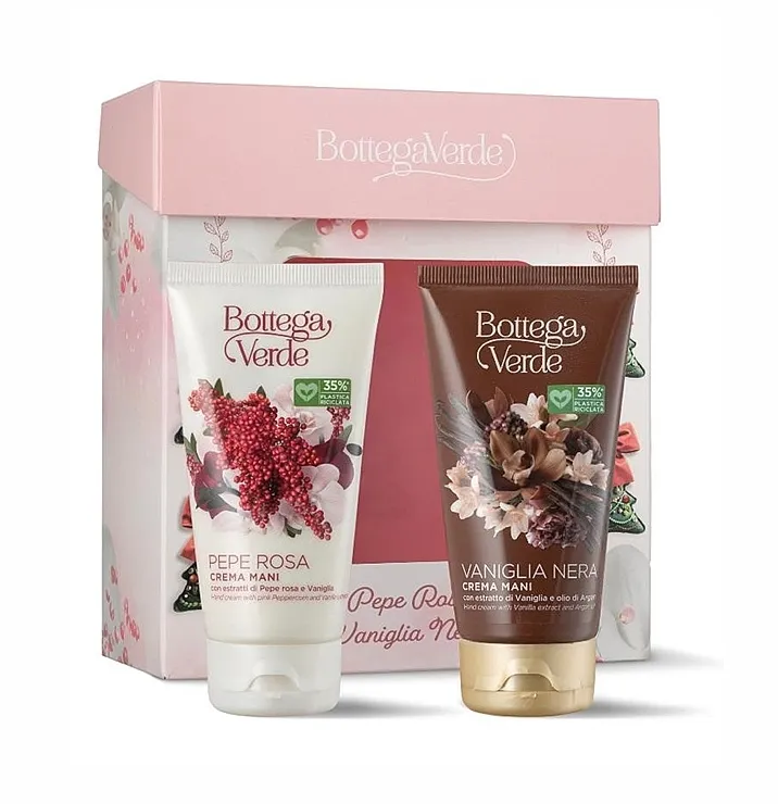 Bottega Verde Black Vanilla &amp; Pink Pepper Gift Set (h/cr/2x75ml)