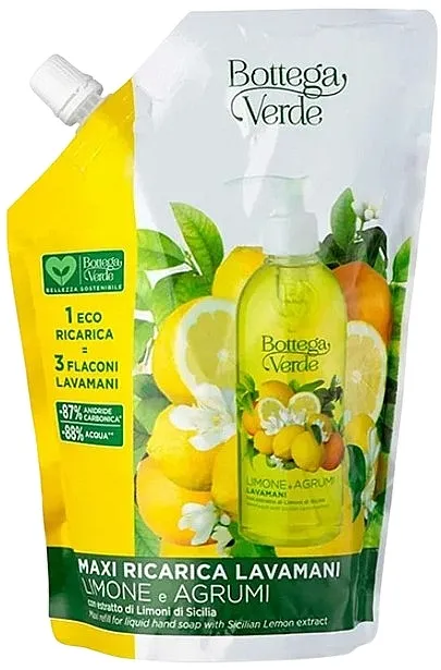 Bottega Verde Limone e Agrumi Hand Wash (wymienny wkład) Sapun sa ekstraktom sicilijanskog limuna