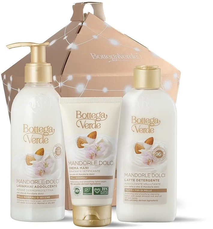 Bottega Verde Mandorle Dolci (soap/250ml + h/cr/75ml + f/lot/200ml) Set