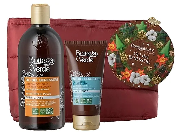 Bottega Verde Oli Del Benessere Gift Set (bath/oil/400ml + h/cr/75ml + bag/1pc)