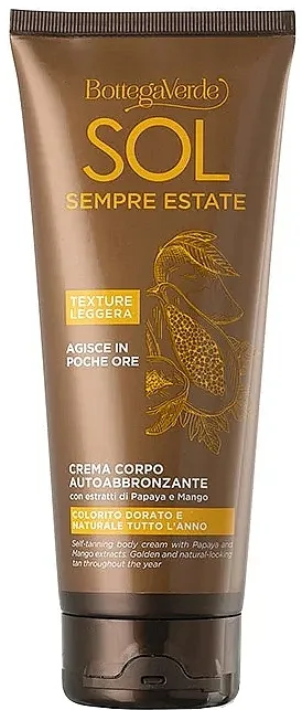Bottega Verde Papaya And Mango Extract Self-Tanning Body Cream Samoopaljujuća krema za telo