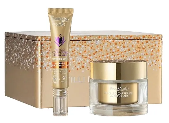 Bottega Verde Pistilli Di Zafferano Double Gift Box (cr/50ml + e/cr/10ml) Set za lice