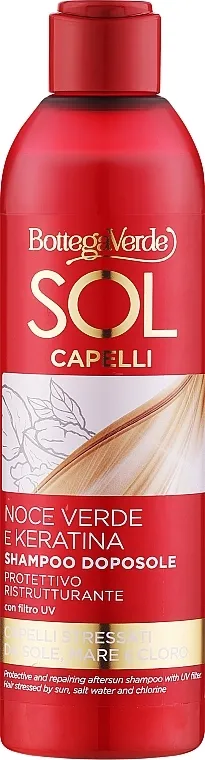 Bottega Verde Sol Hair Protective &amp; Repairing Aftersun Shampoo Regenerativni šampon za kosu posle sunčanja
