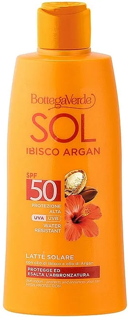 Bottega Verde Sol Hibiscus &amp; Argan Sun Lotion SPF50 Balzam za telo sa zaštitnim faktorom