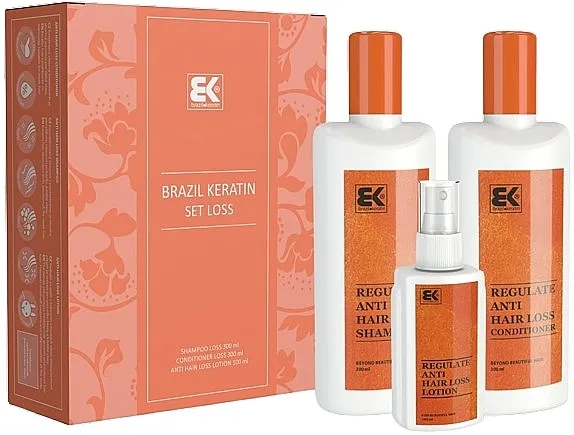 Brazil Keratin Set Loss (shm/300ml + cond/300ml + lot/100ml)