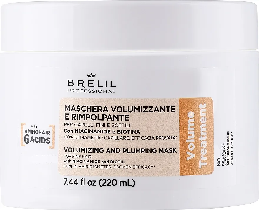 Brelil Volume Treatment Volumizing And Plumping Mask Maska za tanku kosu