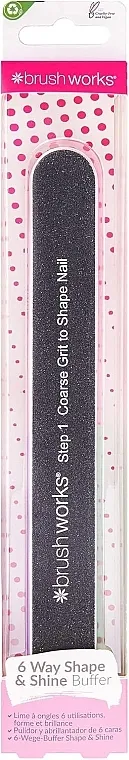 Brushworks 6 Sided Nail File Shape &amp; Shine Turpija za nokte