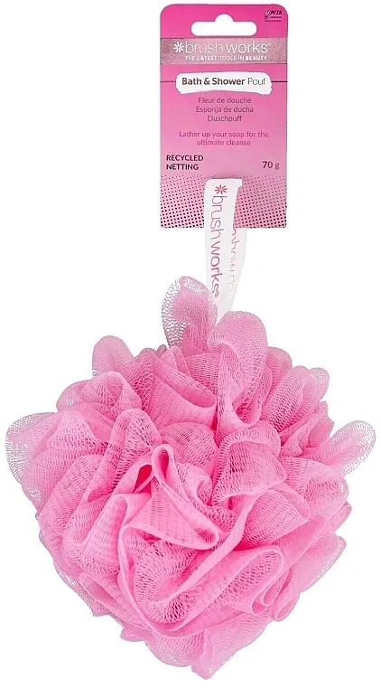 Brushworks Bath &amp; Shower Pouf Sunđer, roze