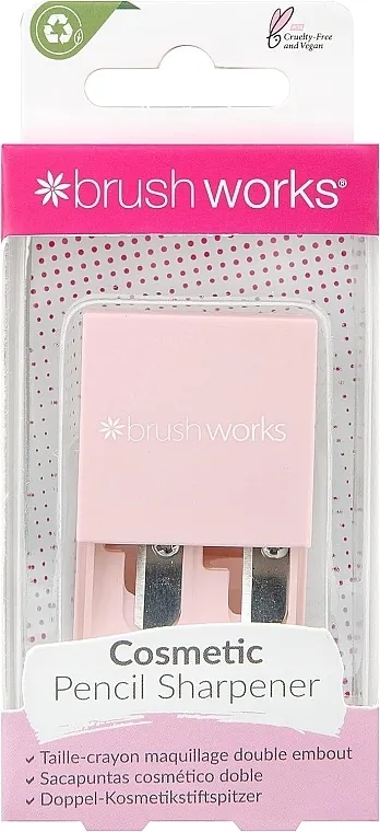 Brushworks Cosmetic Pencil Sharpener Rezač za kozmetičke olovke, roze