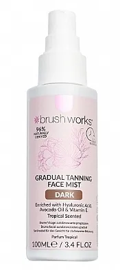 Brushworks Gradual Tanning Face Mist Sprej za samotamnjenje za lice Tamni