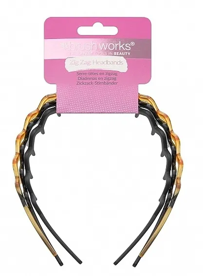 Brushworks Neutral Headbands Traka za kosu Cik Cak, 3 kom.