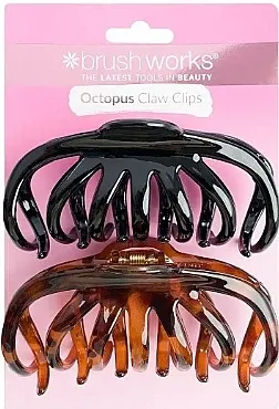 Brushworks Octopus Claw Clips Šnala za kosu, leopard šara + crna