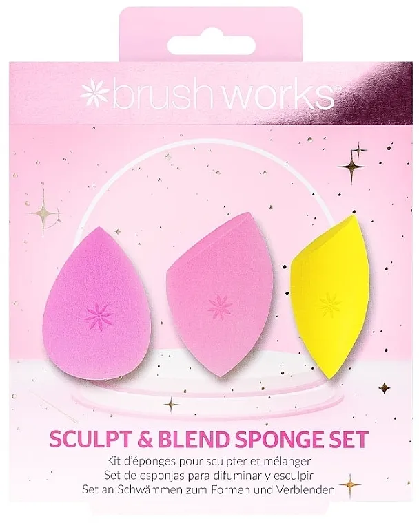 Brushworks Sculpt &amp; Blend Sponge Set Set sunđera za šminkanje, 3 kom.