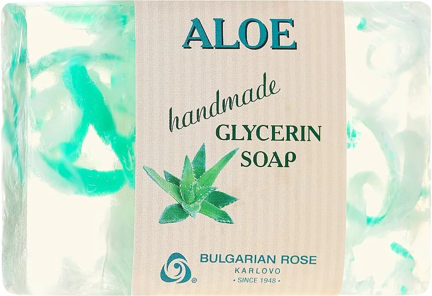 Bulgarian Rose Green Cherry Aloe Soap Glicerinski sapun "Aloe"
