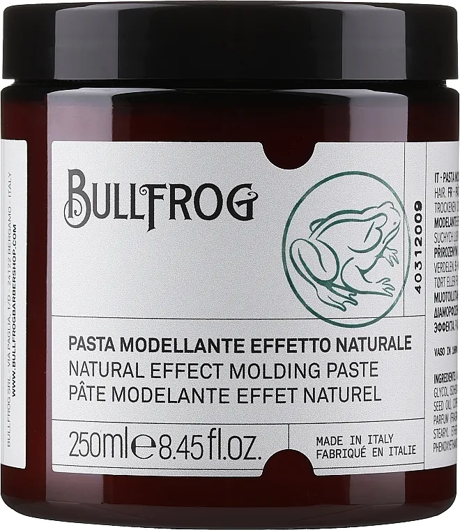 Bullfrog Natural Effect Molding Paste Pasta za kosu